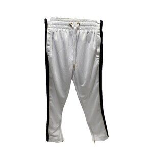 CSG Men's Track Pant's White and Black Athletic Throw Back Size Medium